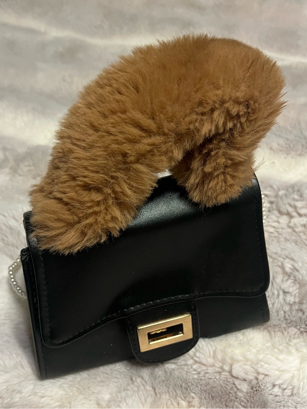 Fur handbag